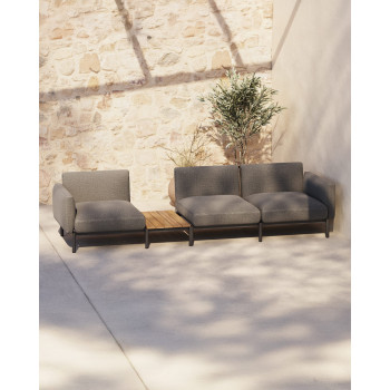 Sorells 3-Sitzer modulares Outdoor-Sofa mit Polsterung