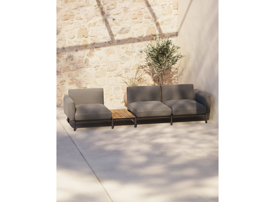 Sorells 3-Sitzer modulares Outdoor-Sofa mit Polsterung
