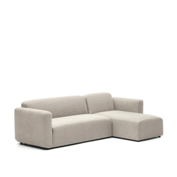 Neom Modulsofa, 3-Sitzer mit Chaiselongue rechts/links, beige, 263 cm, FSC Mix-zertifiziert