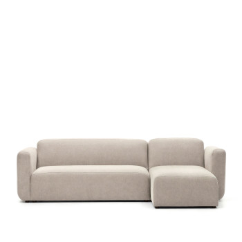 Neom Modulsofa 3-Sitzer Chaiselongue rechts/links beige 263 cm FSC Mix Credit