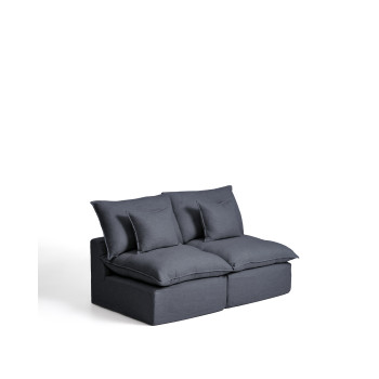 Anarela 2-Sitzer-Modulsofa mit abnehmbarem Bezug aus Leinen und Viskose