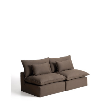 Anarela 3-Sitzer-Modulsofa mit abnehmbarem Leinenbezug