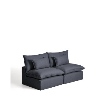 Anarela 3-Sitzer-Modulsofa mit abnehmbarem Bezug aus Leinen und Viskose