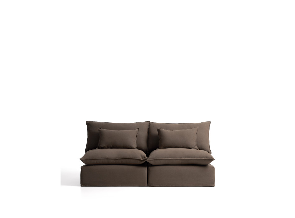 Anarela 3-Sitzer-Modulsofa mit abnehmbarem Leinenbezug