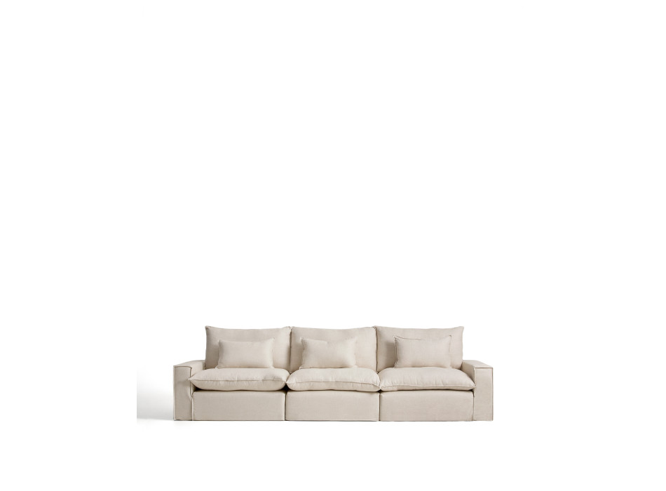 Anarela 5-Sitzer Modulsofa mit abnehmbarem Bezug aus Leinen und Viskose
