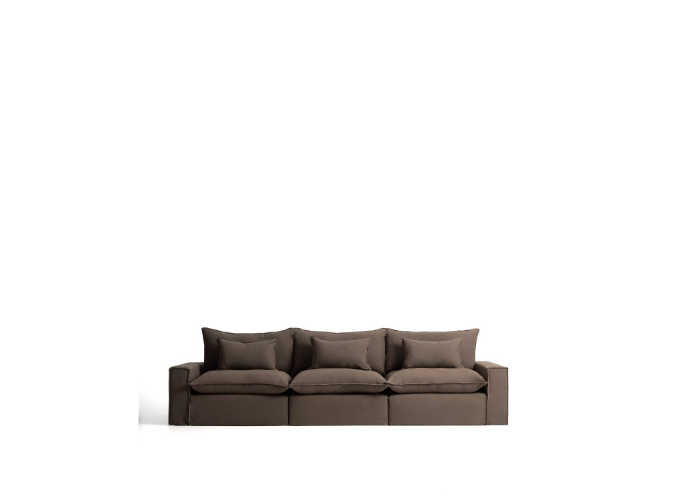 Anarela 5-Sitzer-Modulsofa mit abnehmbarem Leinenbezug