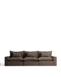 Anarela 5-Sitzer-Modulsofa mit abnehmbarem Leinenbezug