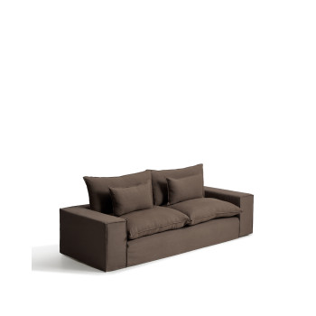 Anarela 3-Sitzer-Sofa mit abnehmbarem Leinenbezug