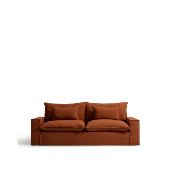 Anarela 3-Sitzer-Sofa mit abnehmbarem Leinenbezug