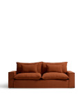 Anarela 3-Sitzer-Sofa mit abnehmbarem Leinenbezug