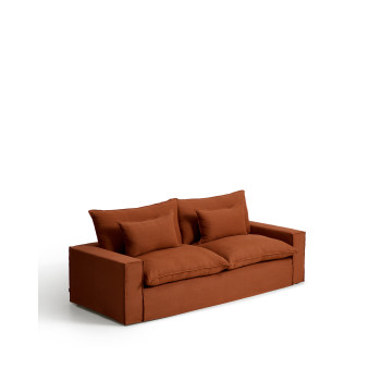 Anarela 3-Sitzer-Sofa mit abnehmbarem Leinenbezug