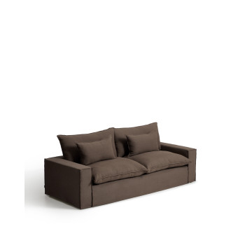 Anarela 3-Sitzer-Sofa mit abnehmbarem Leinenbezug