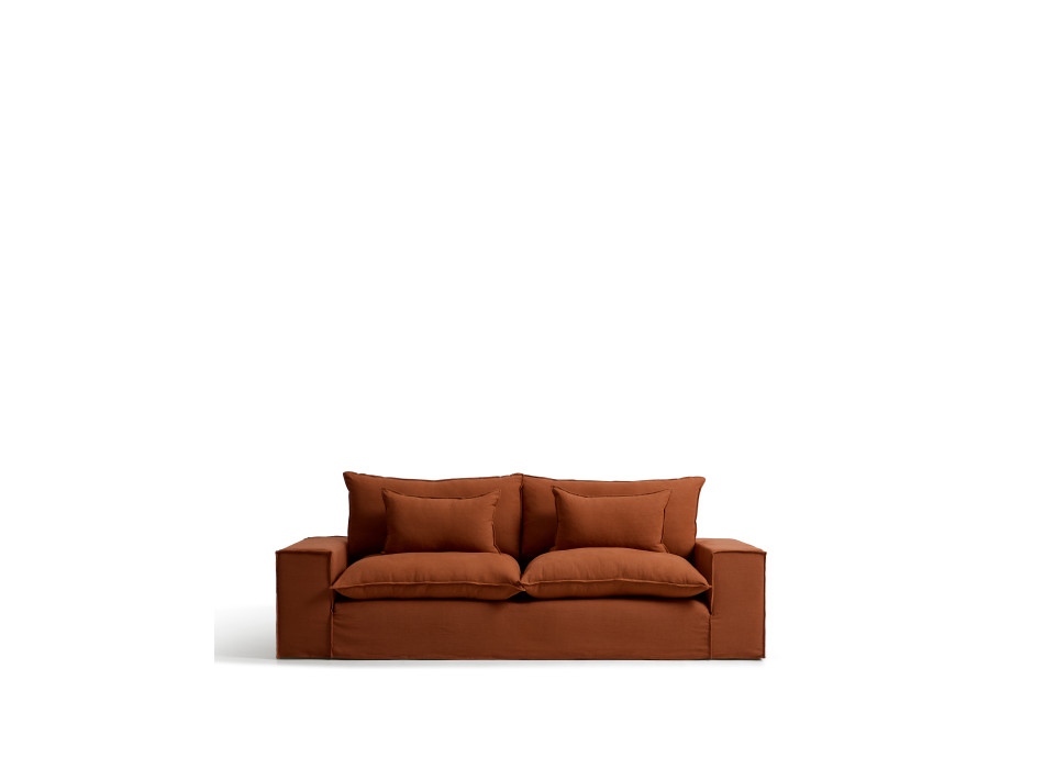 Anarela 3-Sitzer-Sofa mit abnehmbarem Leinenbezug