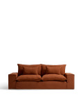 Anarela 3-Sitzer-Sofa mit abnehmbarem Leinenbezug