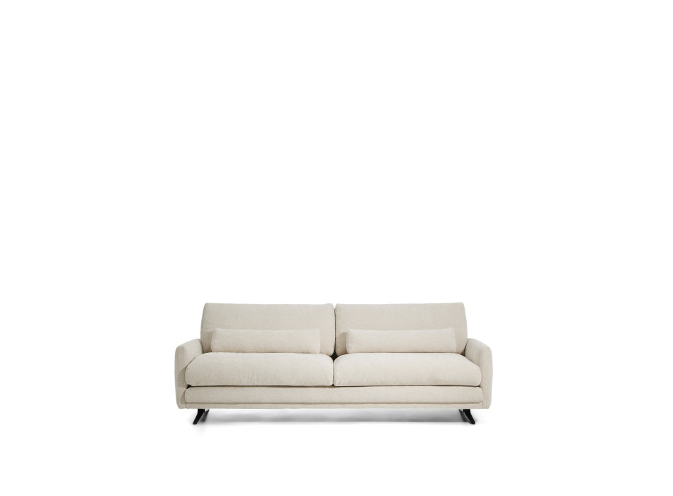 Veliro 3-Sitzer-Sofa aus beigem Chenille mit schwarzen Stahlbeinen 240 cm FSC Mix Credit