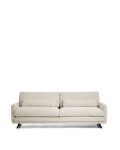 Veliro 3-Sitzer-Sofa aus beigem Chenille mit schwarzen Stahlbeinen 240 cm FSC Mix Credit