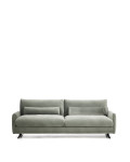 Veliro 3-Sitzer-Sofa aus grünem Samt mit schwarzen Stahlbeinen 240 cm FSC Mix Credit