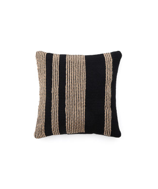 Aylin Baumwoll-Kissenbezug mit Jute-Stickerei