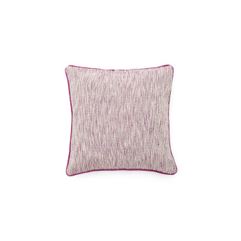 Brisella Jacquard-Kissenbezug mit kontrastierendem rosa Rand 45 x 45 cm