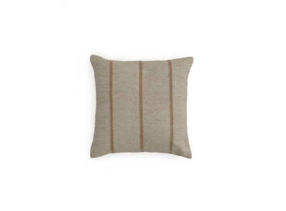 Disis Kissenbezug aus Leinen und Baumwolle mit beige gewebten Streifen 45 x 45 cm