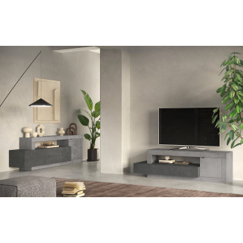 FREEDOM - niedriges Sideboard mit 1 Tür und 2 Schubladen