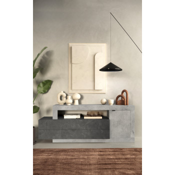 FREEDOM - niedriges Sideboard mit 1 Tür und 2 Schubladen