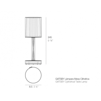 Zylinder-Tischlampe Gatsby 54253Y Vondom