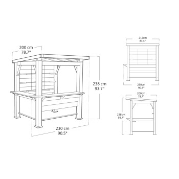 Keter Pavillon BAR Signature Walnuss