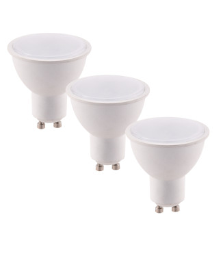 Set mit 3 LED-Lampen GU10 6W 490LM 4000K 100° 50X57mm 15000h CRI80