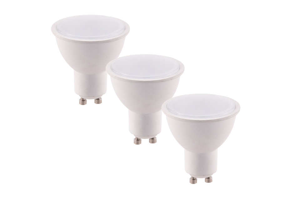 Set mit 3 LED-Lampen GU10 6W 490LM 4000K 100° 50X57mm 15000h CRI80