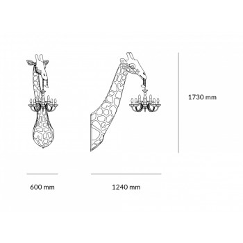 WANDLEUCHTE GIRAFFE IN LOVE QEEBOO