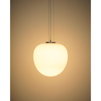 Ardali Deckenleuchte aus Rauchglas und Stahl mit gebürsteter Oberfläche, Ø 25 cm
