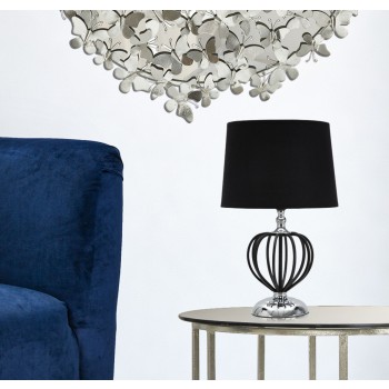 DUNKLE SILBERNE TISCHLAMPE