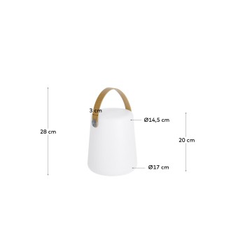 Dialma Tischleuchte mit braunem Griff