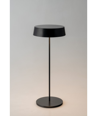 Wiederaufladbare LED-Cocktailtischleuchte, schwarz, 2,2 W, 192 lm, 3000 K, dimmbar, IP54, 29,5 x 12 x 12 cm