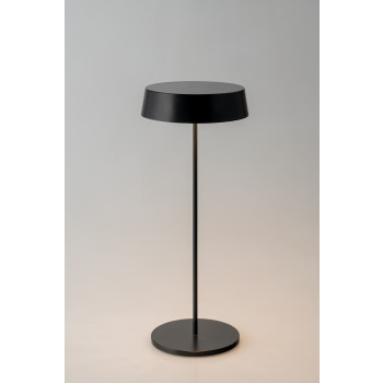 Wiederaufladbare LED-Cocktailtischleuchte, schwarz, 2,2 W, 192 lm, 3000 K, dimmbar, IP54, 29,5 x 12 x 12 cm