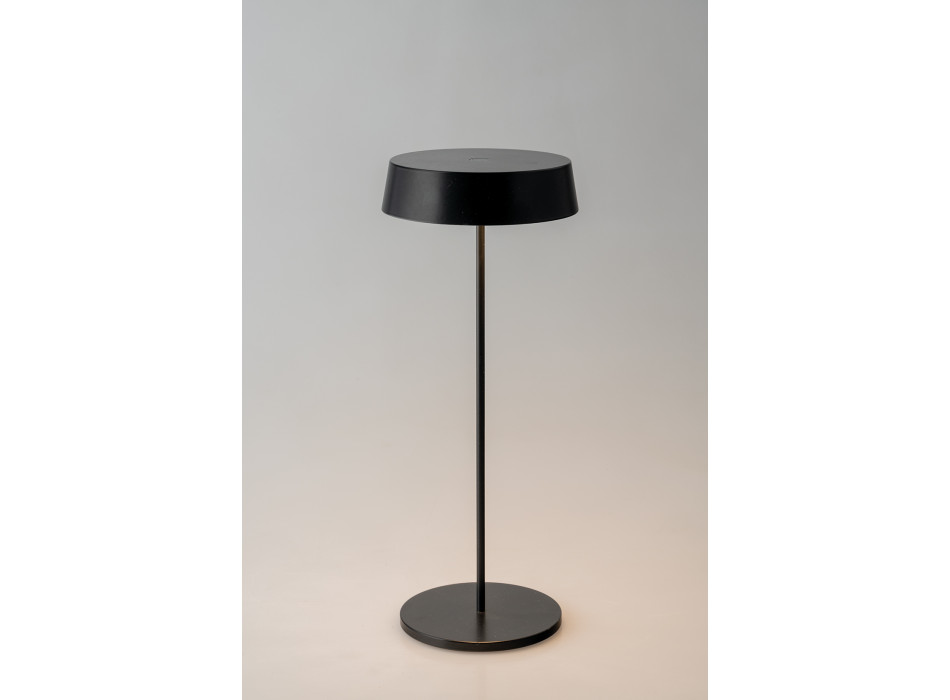 Wiederaufladbare LED-Cocktailtischleuchte, schwarz, 2,2 W, 192 lm, 3000 K, dimmbar, IP54, 29,5 x 12 x 12 cm