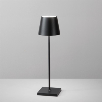Wiederaufladbare LED-Tischleuchte, schwarz, 2,2 W, 190 lm, 3000 K, dimmbar, IP54, 7 x 25 cm