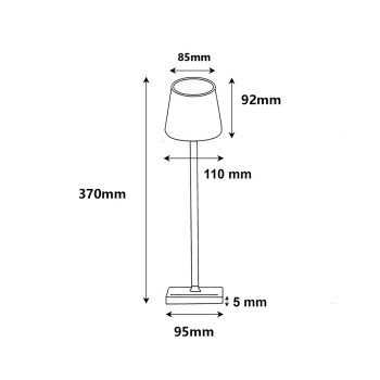 Tecno wiederaufladbare Tischlampe