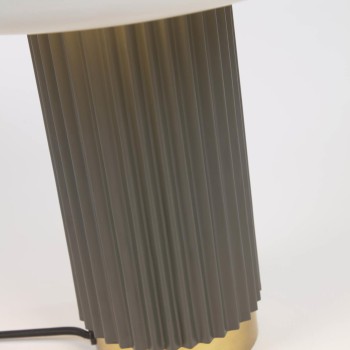 Tischlampe Serenella aus weiß und grün lackiertem Metall