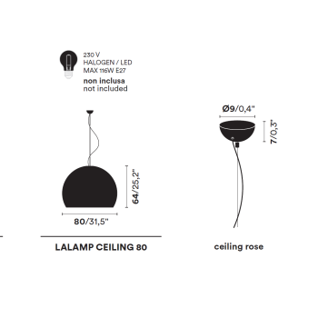 LAMP LALAMPADA SUSPENSION 80 OPINION CIATTI