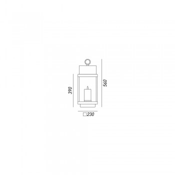 Gartenlaterne mit Kerze LANTERNE 265.01.FF IL FANALE