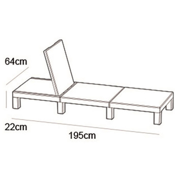 KETER DAYTONA DELUXE Sonnenliege mit Kissen