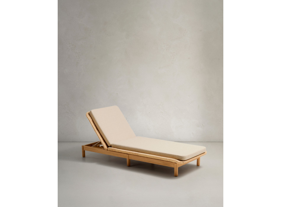 Galea Sonnenliege aus massivem Teakholz und 100 % FSC-Kunstrattan