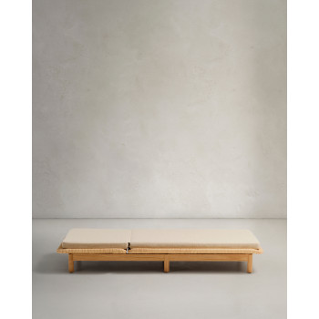 Galea Sonnenliege aus massivem Teakholz und 100 % FSC-Kunstrattan