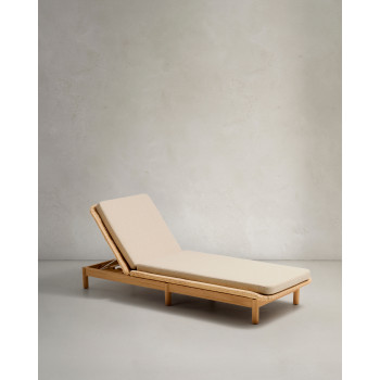 Galea Sonnenliege aus massivem Teakholz und 100 % FSC-Kunstrattan