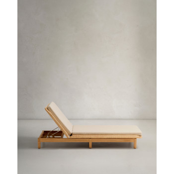 Galea Sonnenliege aus massivem Teakholz und 100 % FSC-Kunstrattan