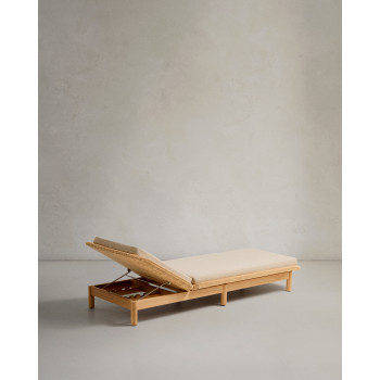 Galea Sonnenliege aus massivem Teakholz und 100 % FSC-Kunstrattan