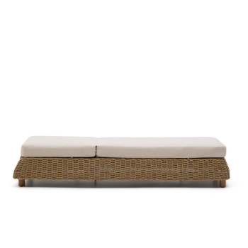 Meria Sonnenliege aus synthetischem Rattan und Beinen aus 100 % FSC-Akazienholz