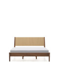 Elan Bett, Walnussfurnier und Massivholz, 160x200cm Matratze, FSC Mix Credit